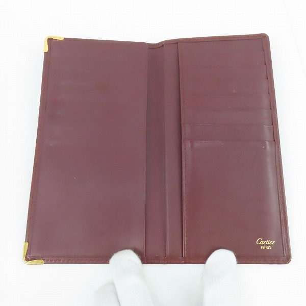 実際に弊社で買取させて頂いたCartier/カルティエ マストライン レザー 二つ折り 財布/ウォレットの画像 5枚目