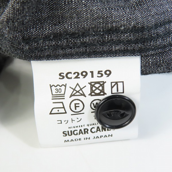 実際に弊社で買取させて頂いたSUGAR CANE/シュガーケーン BLACK CHAMBRAY WORK SHIRT SC29159 Lの画像 3枚目