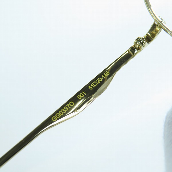 実際に弊社で買取させて頂いたGUCCI /グッチ アレッサンドロ・ミケーレデザイン /眼鏡/メガネフレーム/GG0337Oの画像 7枚目