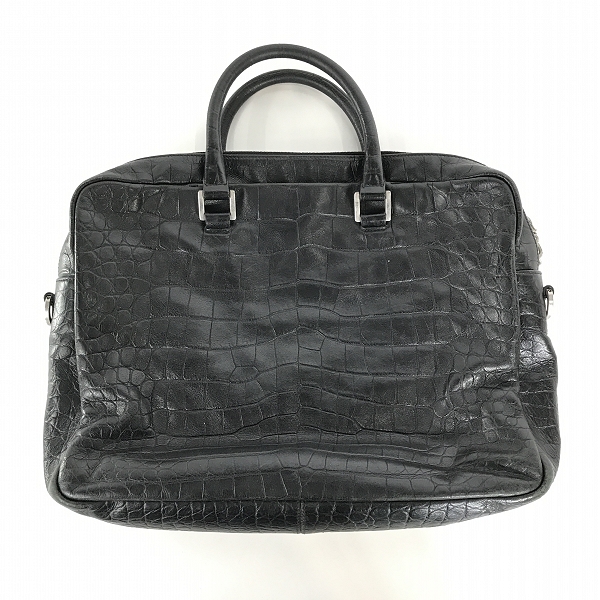 実際に弊社で買取させて頂いたSAINT LAURENT PARIS/サンローラン パリ クロコ型押し レザー ブリーフバッグの画像 1枚目