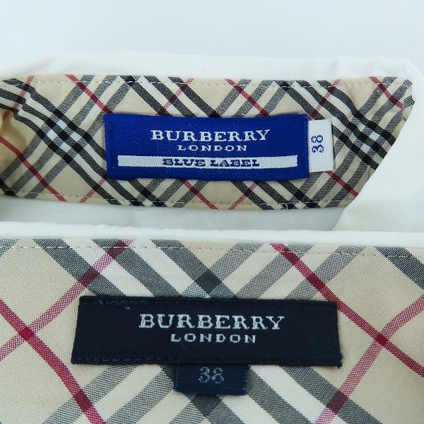 実際に弊社で買取させて頂いたBURBERRY/バーバリー BURBERRY BLUE LABEL/バーバリー ブルーレーベル カッターシャツ 2点セットの画像 2枚目