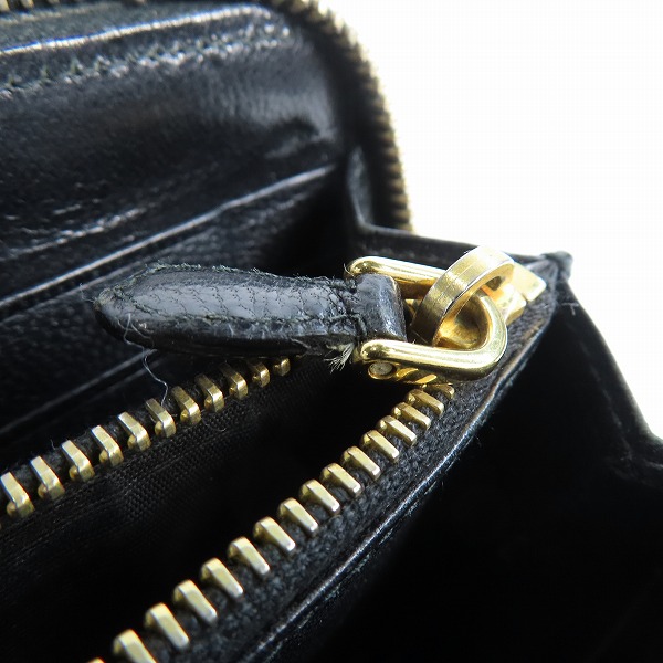 実際に弊社で買取させて頂いた【難有り】PRADA/プラダ MADRAS マドラス 編込みレザー L字ファスナー 長財布/1M0506の画像 7枚目