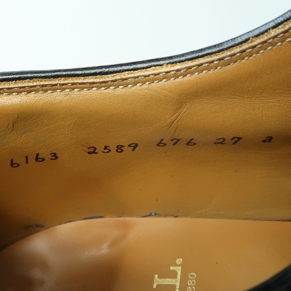 実際に弊社で買取させて頂いたREGAL/リーガル ウイングチップ レザー シューズ ブラック 2589/27の画像 5枚目