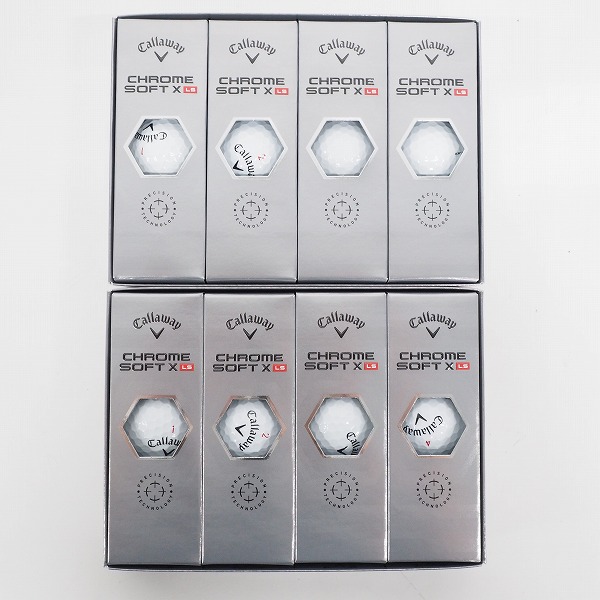 実際に弊社で買取させて頂いた 【未使用】Callaway/キャロウェイ CHROME SOFT X LS ゴルフボール ホワイト 2ダース