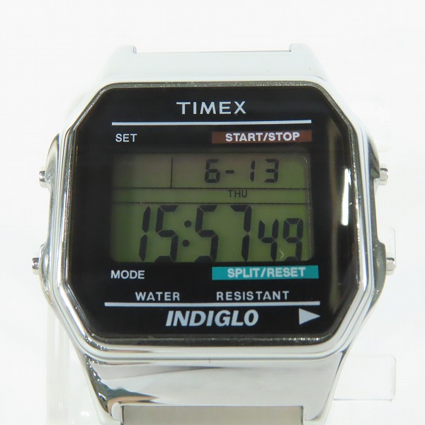 実際に弊社で買取させて頂いたTIMEX/タイメックス NDIGLO/インディグロ デジタル 金属製伸縮ベルト 腕時計 T78587 
