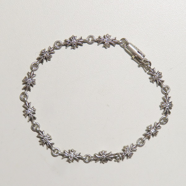 実際に弊社で買取させて頂いたCHROME HEARTS/クロムハーツ タイニーE CHプラス ブレスレット 12リンク パヴェダイヤ/アフターダイヤの画像 3枚目