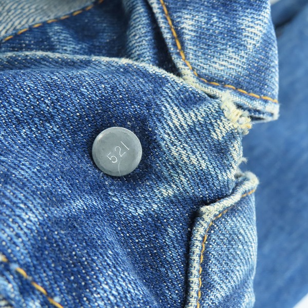 実際に弊社で買取させて頂いたLEVIS/リーバイス 70505 ヴィンテージ ボタン裏刻印521 デニムジャケット ビッグEの画像 4枚目