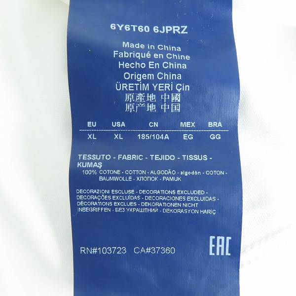 実際に弊社で買取させて頂いたARMANI JEANS/アルマーニジーンズ 半袖Tシャツ 6Y6T60 6JPRZ/XLの画像 5枚目