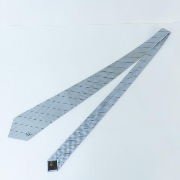 実際に弊社で買取させて頂いたLOUIS VUITTON/ルイヴィトン 総柄 シルクネクタイの画像 7枚目