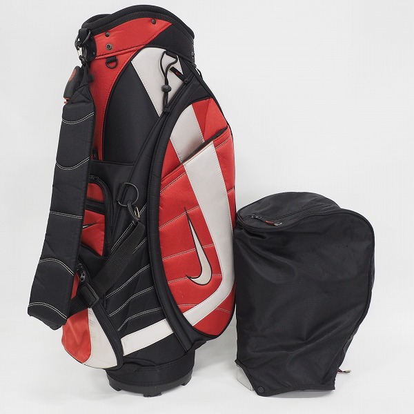 実際に弊社で買取させて頂いたNIKE GOLF/ナイキ ゴルフ 6分割キャディバッグ ブラックｘレッドｘシルバー