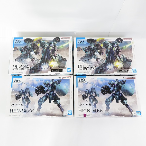 実際に弊社で買取させて頂いた【未組立】BANDAI/バンダイ HG 1/144 機動戦士ガンダム水星の魔女 ディランザ( 一般機/ラウダ専用機)/ハインドリー 4点セット