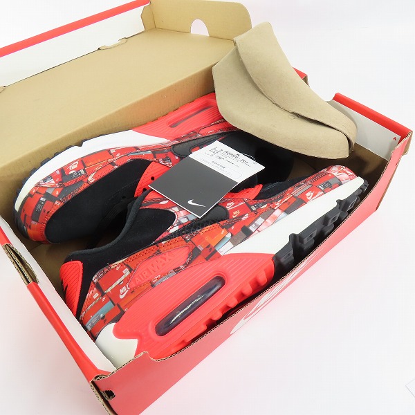実際に弊社で買取させて頂いた【未使用】NIKE×atmos/ナイキ×アトモス AIR MAX 90 PRNT エアマックス90 AQ0926-001 26.5の画像 6枚目