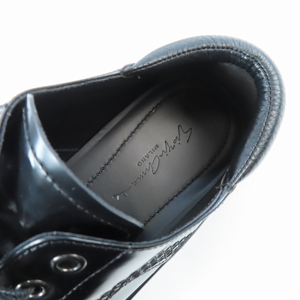 実際に弊社で買取させて頂いたGIORGIO ARMANI/ジョルジオアルマーニ レザー スニーカー X2C639/6の画像 4枚目