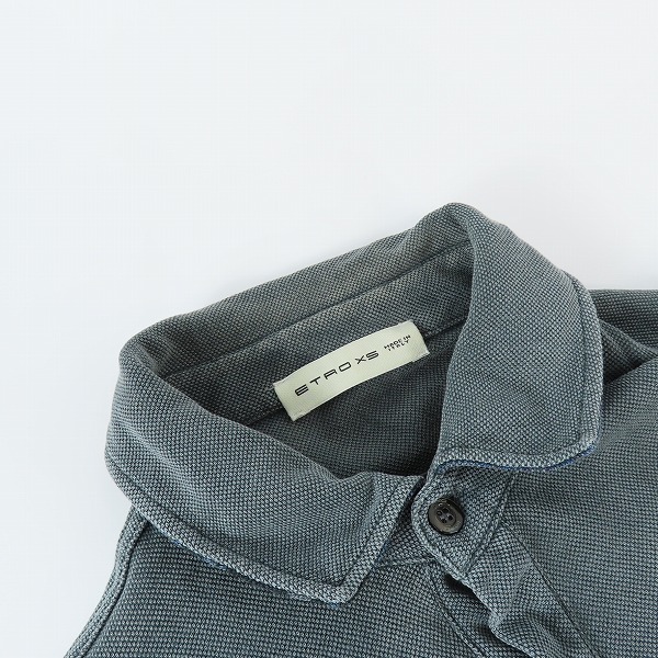 実際に弊社で買取させて頂いた【JPタグ】ETRO/エトロ 胸ロゴ刺繍 半袖ポロシャツ 襟下フラワー柄 XSの画像 6枚目