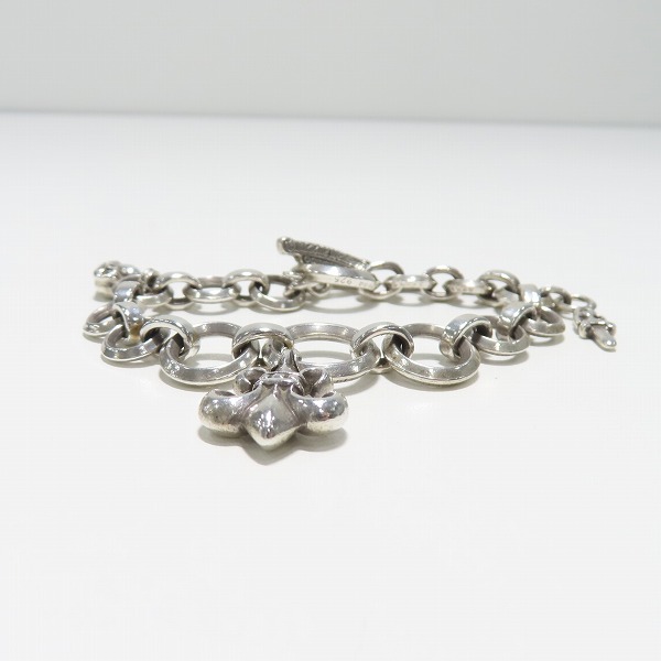 実際に弊社で買取させて頂いたCHROME HEARTS/クロムハーツ Oリング ブレスレットｗ/BSフレアチャームｗ/2スタックチャーム ダガー＆ハートの画像 1枚目