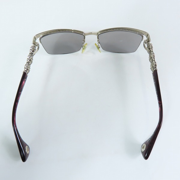 実際に弊社で買取させて頂いたA'rossvy/ロズヴィー サイド シルバー 925 クロス モチーフ サングラス/アイウェア 209251708の画像 3枚目