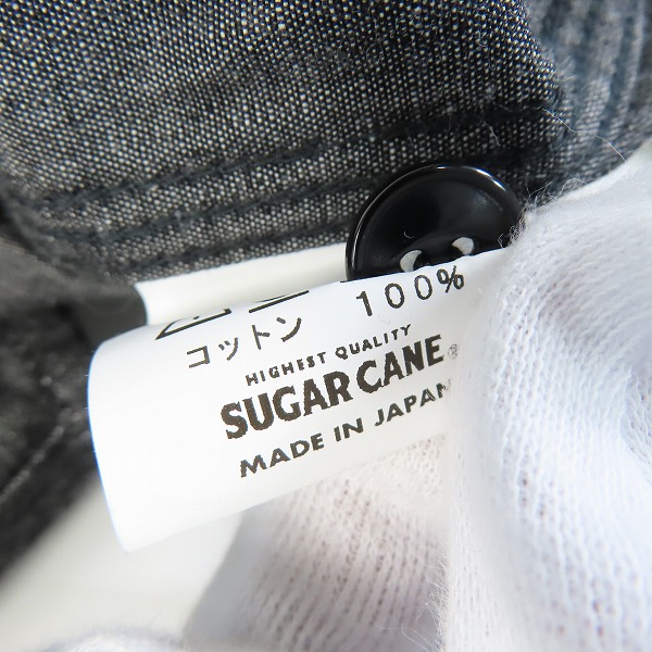 実際に弊社で買取させて頂いたSUGAR CANE/シュガーケーン BLACK CHAMBRAY WORK SHIRT SC29159 Lの画像 4枚目