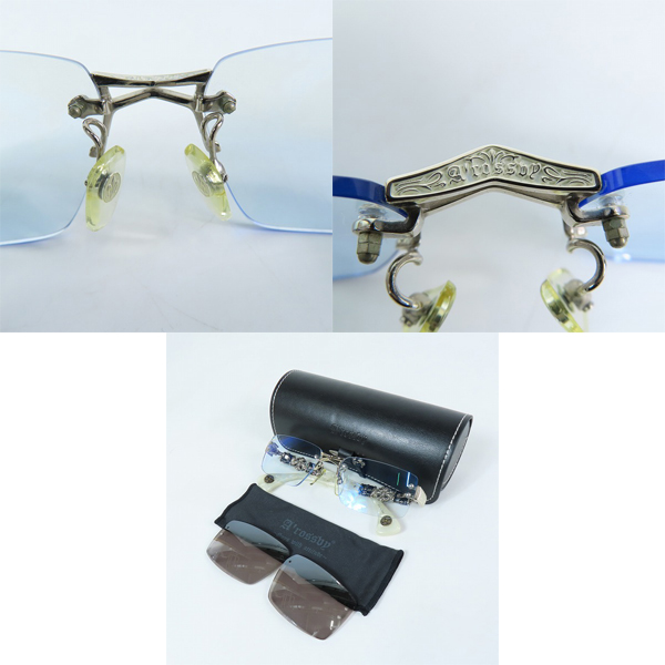実際に弊社で買取させて頂いたA'rossvy/ロズヴィー シルバー925 クロス モチーフ サングラス/アイウェア 209251615の画像 9枚目