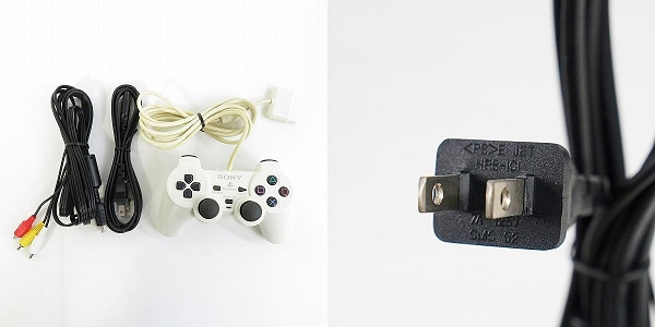 実際に弊社で買取させて頂いたSONY/ソニー PlayStation2/PS2/プレイステーション2 本体 SCPH-50000 セラミックホワイト ソフト 4点付き【簡易動作確認済】の画像 9枚目