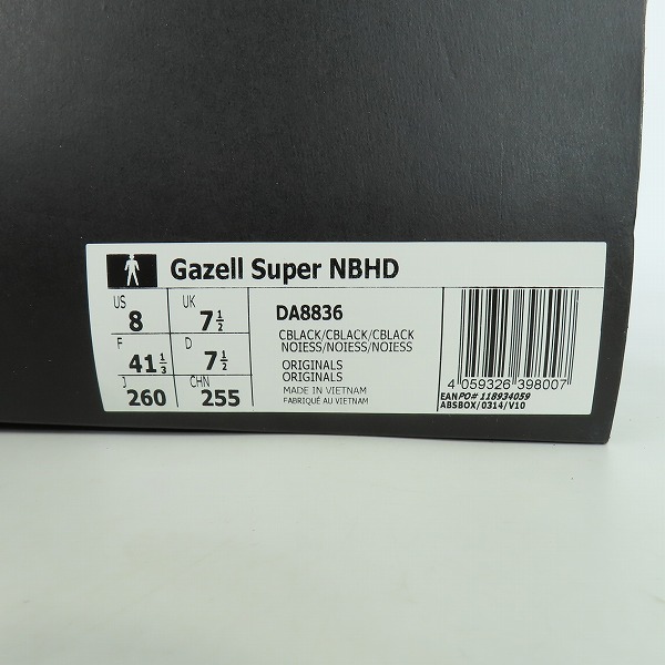 実際に弊社で買取させて頂いたadidas×NEIGHBORHOOD/アディダス×ネイバーフッド Gazelle Super ガゼル DA8836/26の画像 8枚目