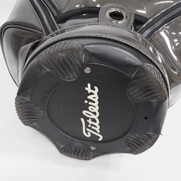 実際に弊社で買取させて頂いたTitleist/タイトリスト ゴルフ CB910 4分割キャディバッグ 鏡面エナメル ガンメタリックの画像 7枚目