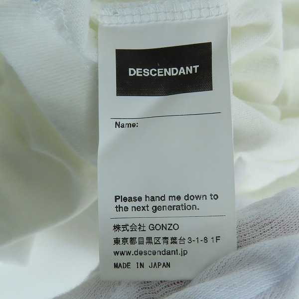 実際に弊社で買取させて頂いたDESCENDANT/ディセンダント 胸ポケット 長袖カットソー ホワイト/2の画像 5枚目