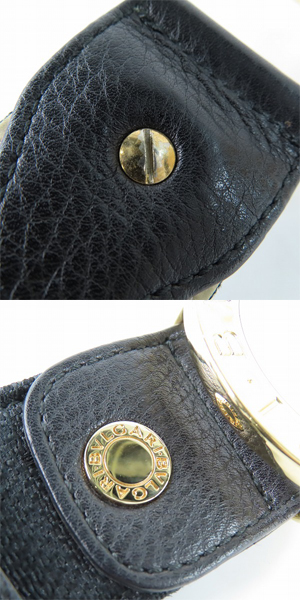 実際に弊社で買取させて頂いたBVLGARI/ブルガリ キャンバス×レザーベルト ゴールドバックル 105/42の画像 6枚目