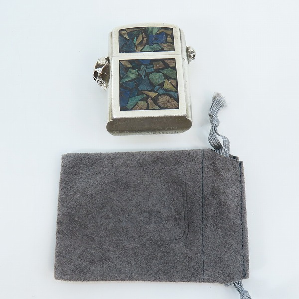 実際に弊社で買取させて頂いたSTANLEY GUESS/スタンリーゲス スカルヒンジ/スモールスカル マルチシェル インレイ オイルライターの画像 7枚目