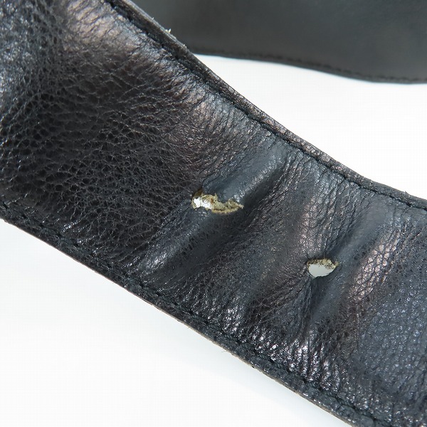 実際に弊社で買取させて頂いたYves Saint Laurent/イブサンローラン YSLロゴバックル レザーベルトの画像 5枚目