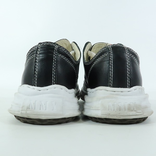 実際に弊社で買取させて頂いたMIHARA YASUHIRO/メゾンミハラヤスヒロ HANK LOW/ハンク ロー レザー スニーカー A05FW704/44の画像 1枚目