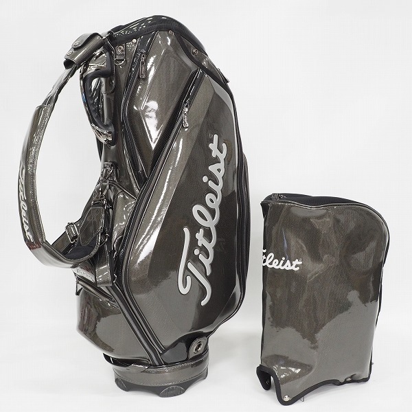 実際に弊社で買取させて頂いたTitleist/タイトリスト ゴルフ CB910 4分割キャディバッグ 鏡面エナメル ガンメタリック