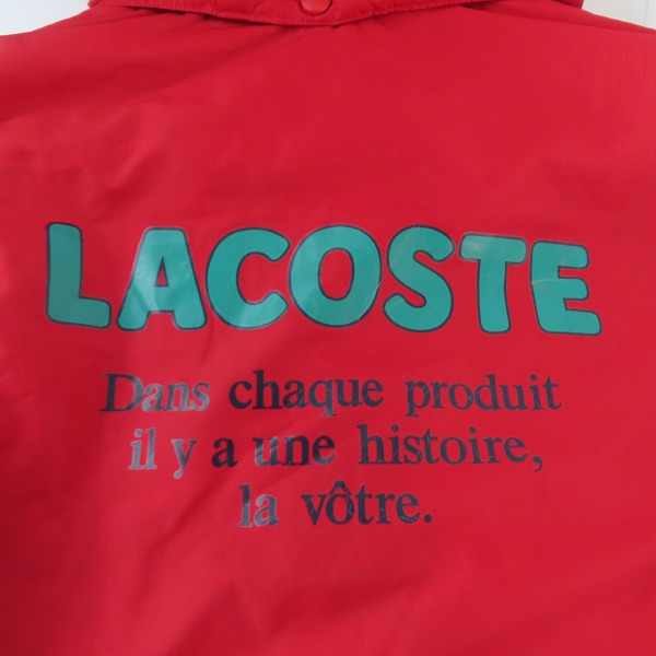 実際に弊社で買取させて頂いたLACOSTE/ラコステ ジャケット レッド/3の画像 6枚目