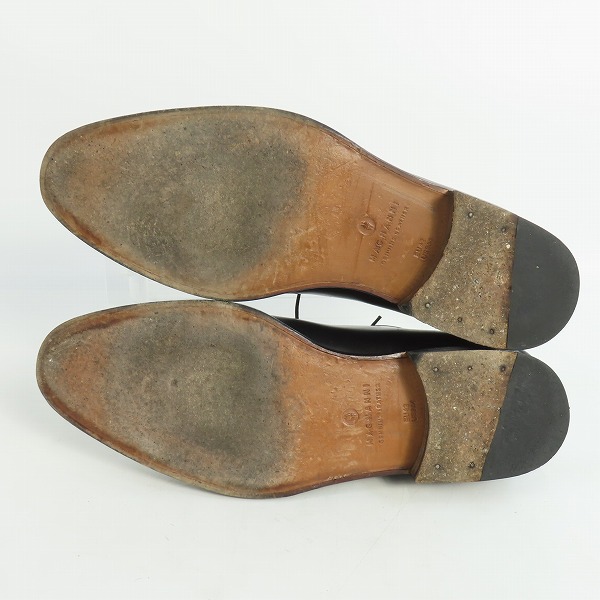 実際に弊社で買取させて頂いたMAGNANNI/マグナーニ プレーントゥ ブラック レザーシューズ 9764 /42の画像 2枚目