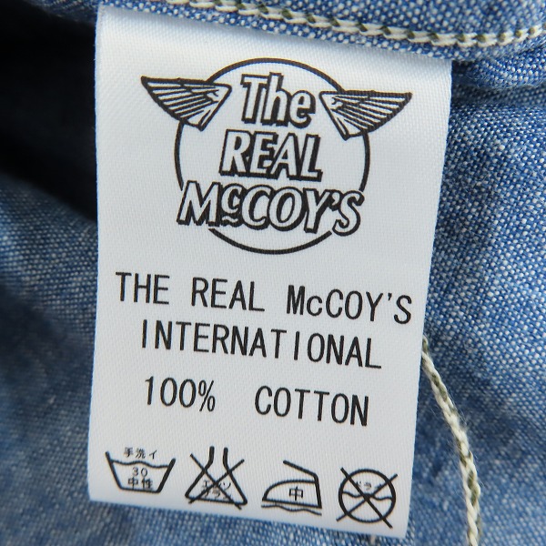 実際に弊社で買取させて頂いたTHE REAL McCOY'S/ザ リアルマッコイズ USN シャンブレーシャツ プリントシャツ 14の画像 4枚目