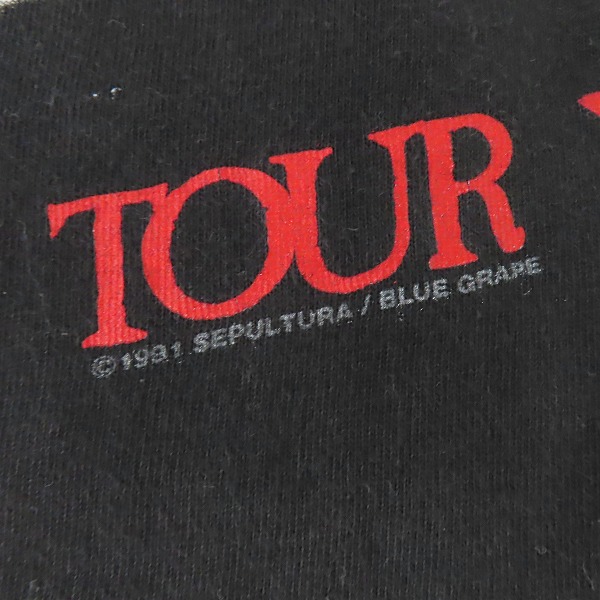 実際に弊社で買取させて頂いたSEPULTURA/セパルトゥラ 90S THIRD WORLD POSSE TOUR 1992 ヴィンテージ/ビンテージ  バンドTシャツ Mの画像 3枚目
