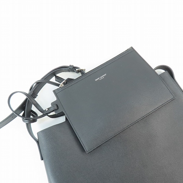 実際に弊社で買取させて頂いたSAINT LAURENT PARIS/サンローランパリ ボールド クロスボディバッグ/メッセンジャーバッグ ポーチ付 503988の画像 9枚目