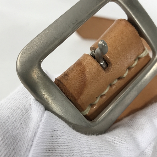 実際に弊社で買取させて頂いたSUGAR CANE/シュガーケーン スタッズ レザーベルト キャメル系/34の画像 6枚目