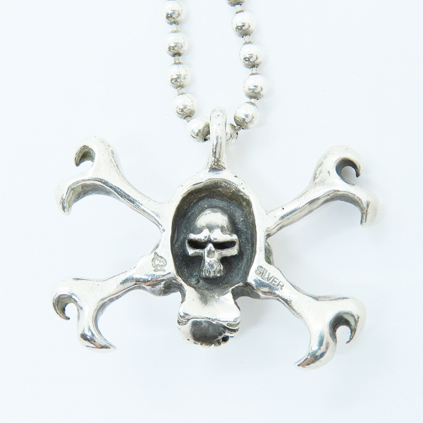 実際に弊社で買取させて頂いたTHIRTEEN DESIGNS/サーティーンデザインズ ミドル Xボーン スカル ペンダント/ネックレスの画像 2枚目