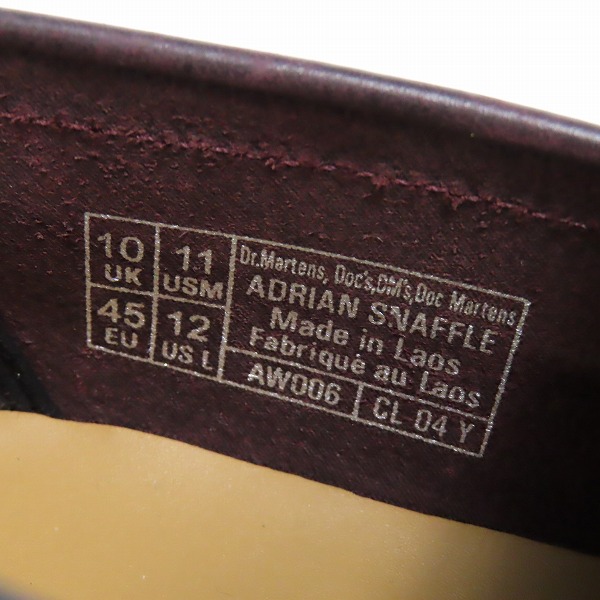 実際に弊社で買取させて頂いたDr.Martens/ドクターマーチン ADRIAN/エイドリアン スナッフル タッセルローファー 30962601/UK10の画像 5枚目