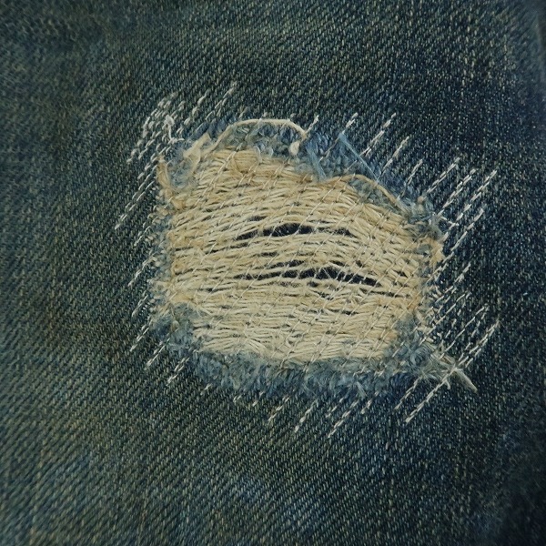 実際に弊社で買取させて頂いたHYSTERIC GLAMOUR/ヒステリックグラマー ダメージ デニム パンツ 0213AP13/34の画像 8枚目