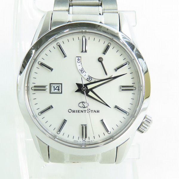 実際に弊社で買取させて頂いたORIENT STAR/オリエントスター パワーリザーブ 自動巻き  裏スケ シルバー WZ0081EL/EL00-C0-B