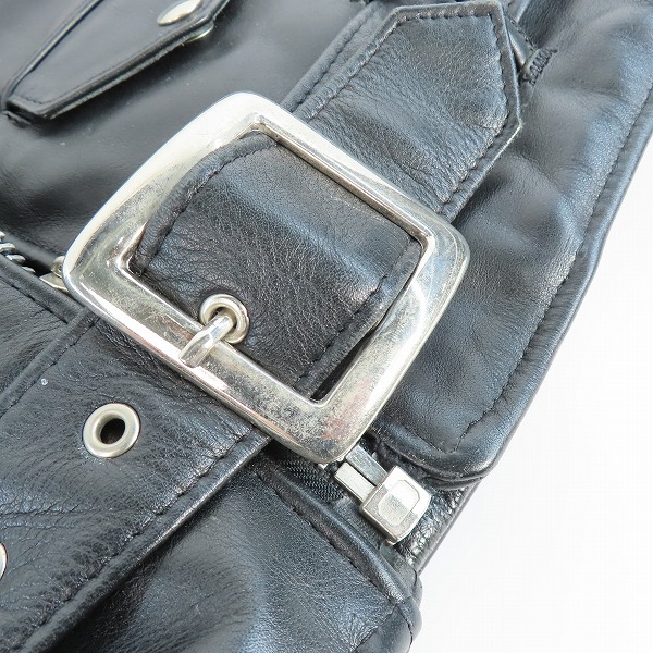 実際に弊社で買取させて頂いたPERFECTO by Schott/パーフェクト バイ ショット ワンスター ダブルライダースジャケット ブラック 36の画像 7枚目