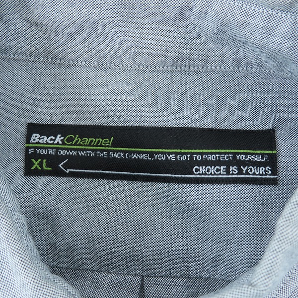 実際に弊社で買取させて頂いたBACK CHANNEL/バックチャンネル 長袖シャツ XLの画像 2枚目