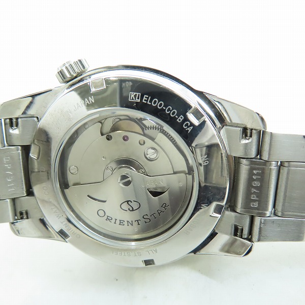 実際に弊社で買取させて頂いたORIENT STAR/オリエントスター パワーリザーブ 自動巻き  裏スケ シルバー WZ0081EL/EL00-C0-Bの画像 4枚目