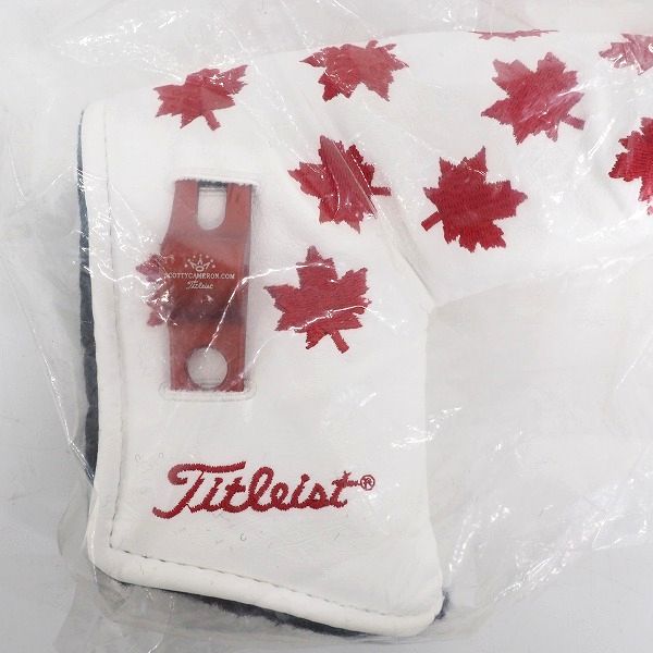 実際に弊社で買取させて頂いた【未開封】SCOTTY CAMERON/スコッティキャメロン Titleist PUTTER STUDIO メイプルリーフ パター用ヘッドカバー の画像 3枚目