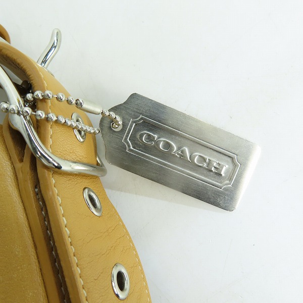 実際に弊社で買取させて頂いたCOACH/コーチ 裏地シグネチャー柄 カウハイドレザー ワンショルダーバッグ 9151の画像 5枚目
