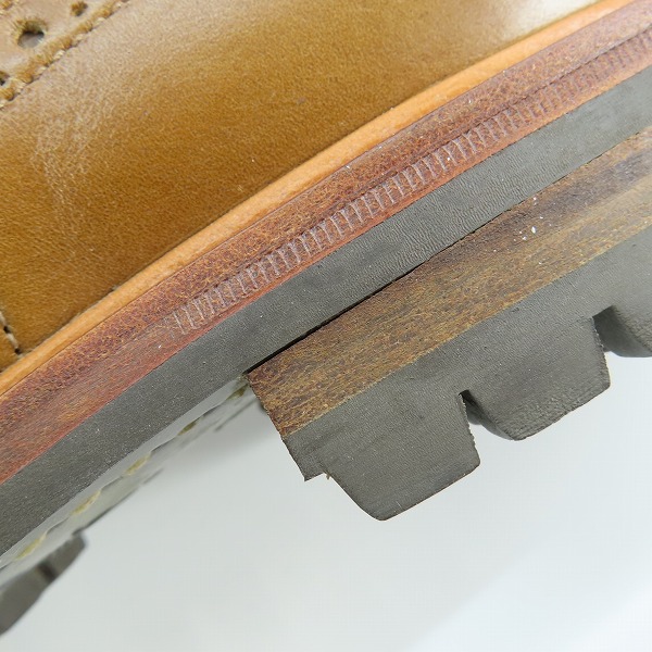 実際に弊社で買取させて頂いたTrickers/トリッカーズ ウィングチップシューズ M7292 ブラウン/7の画像 7枚目
