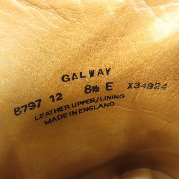 実際に弊社で買取させて頂いたCROCKETT&JONES/クロケットジョーンズ GALWAY 8797 レースアップブーツ /8.5の画像 4枚目