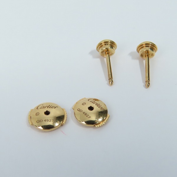 実際に弊社で買取させて頂いた【ギャラ付き】Cartier/カルティエ D'AMOUR EARRINGS/ダムール イヤリング/ピアス AU750/K18PG×ピンクサファイア B8043400の画像 4枚目