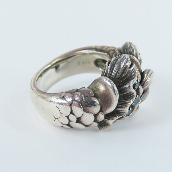 実際に弊社で買取させて頂いたBloody Mary/ブラッディマリー ブルーリープフィン リング 13号の画像 4枚目